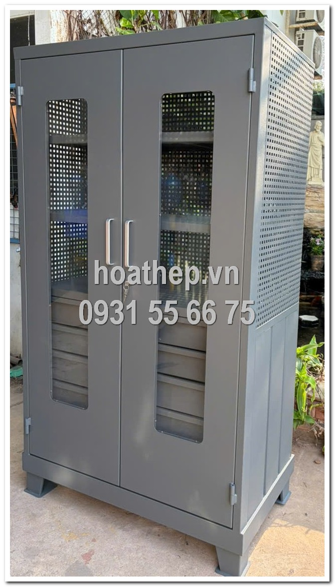 Tủ đựng dụng cụ, phụ kiện mặt kính HT - TKH011